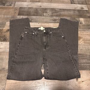 Madewell The Curvy Perfect Vintage Straight Jeans 26T 26x30 - Frayed cuff